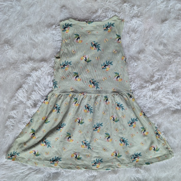 Tropical Vibes Girls’ Summer Dress – Palm & Pineapple Print 4T 7/8 - Picture 2 of 5